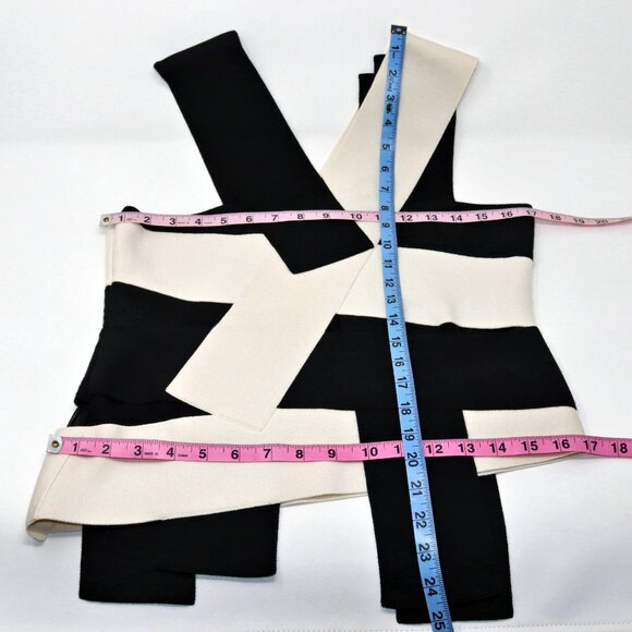 AKRIS Size 8 Layered Contrast Panel Asymmetric Tank Blouse Top - Picture 13 of 15